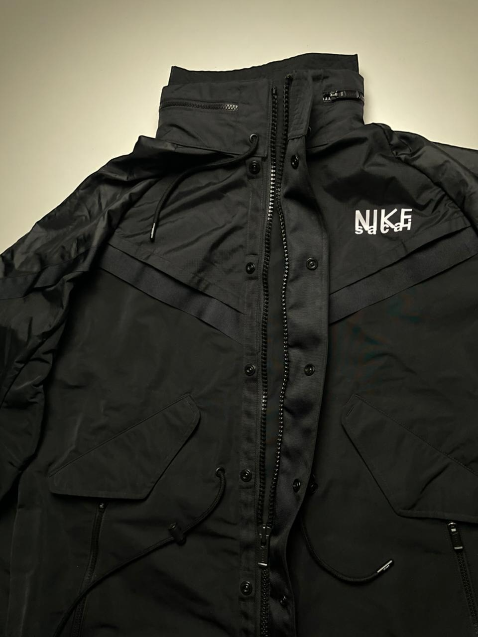 Sacai X Nike Jaqueta Trench Black