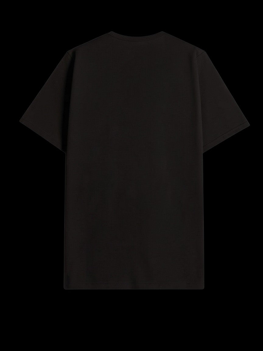 Camisa preta canelada slim fit em lã grossa da garimpo do madruga