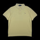 Camisa polo Play garimpo do madruga em algodão pima na cor amarelo claro tamanho G com bordado no peito