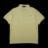 Camisa polo Play garimpo do madruga em algodão pima na cor amarelo claro tamanho G com bordado no peito