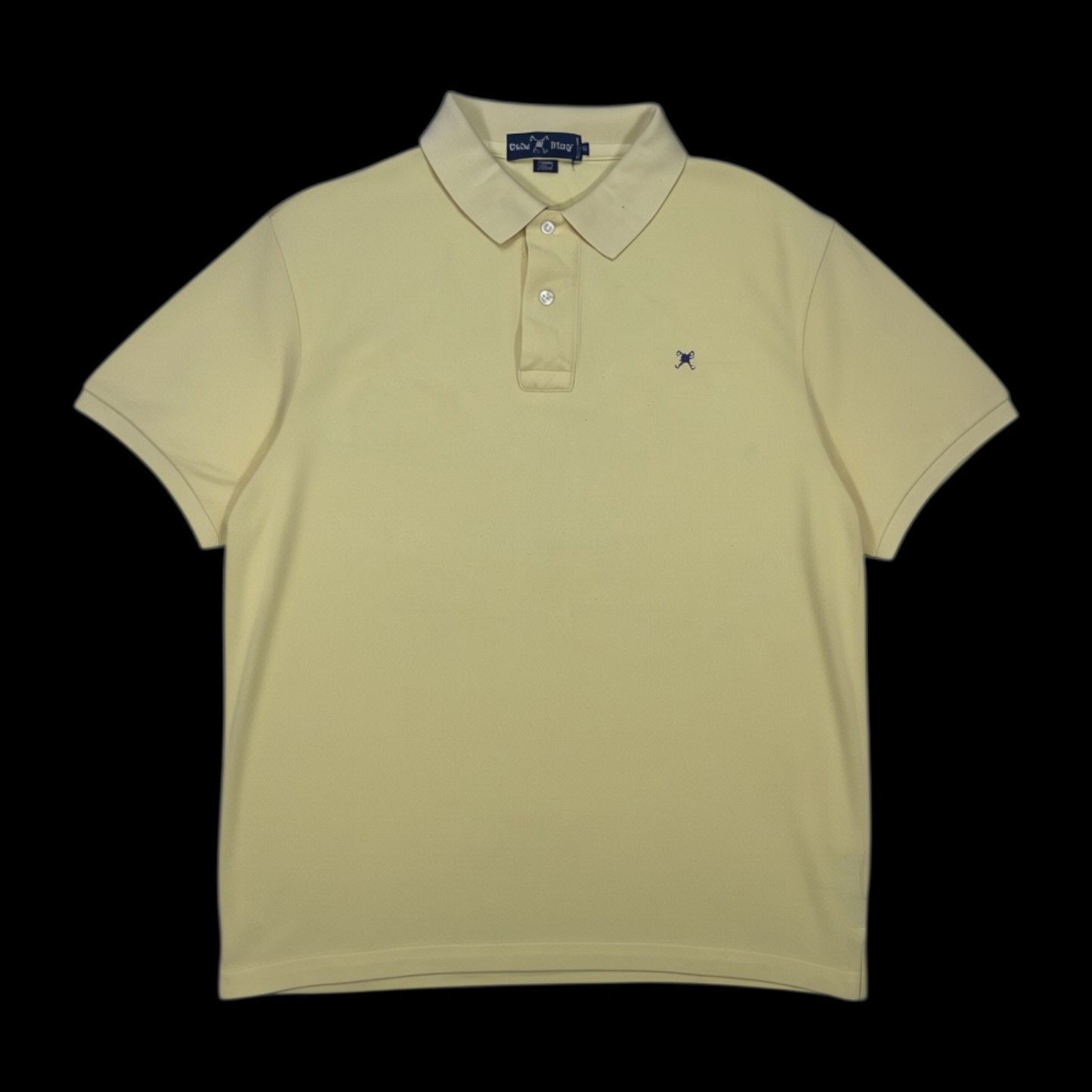 Camisa polo Play garimpo do madruga em algodão pima na cor amarelo claro tamanho G com bordado no peito